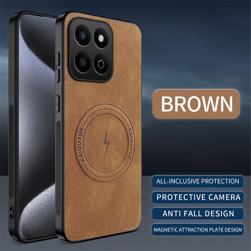 Fashion Lightning Leather Silicone Case Honor X7C X8C X9C X7D X9D Magnetic Wireless Charge Shockproof Cover X9C Smart Shell