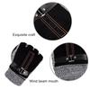 Fine Pigskin Gloves Winter Thicken Fleece Warm Men's Leather Mittens Gloves