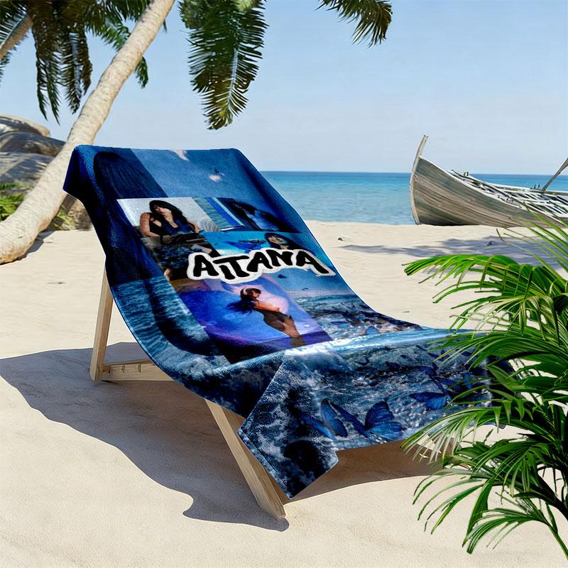 Aitana Print Beach Towel, Large Soft Quick Dry Towel for Beach Camping Swimming