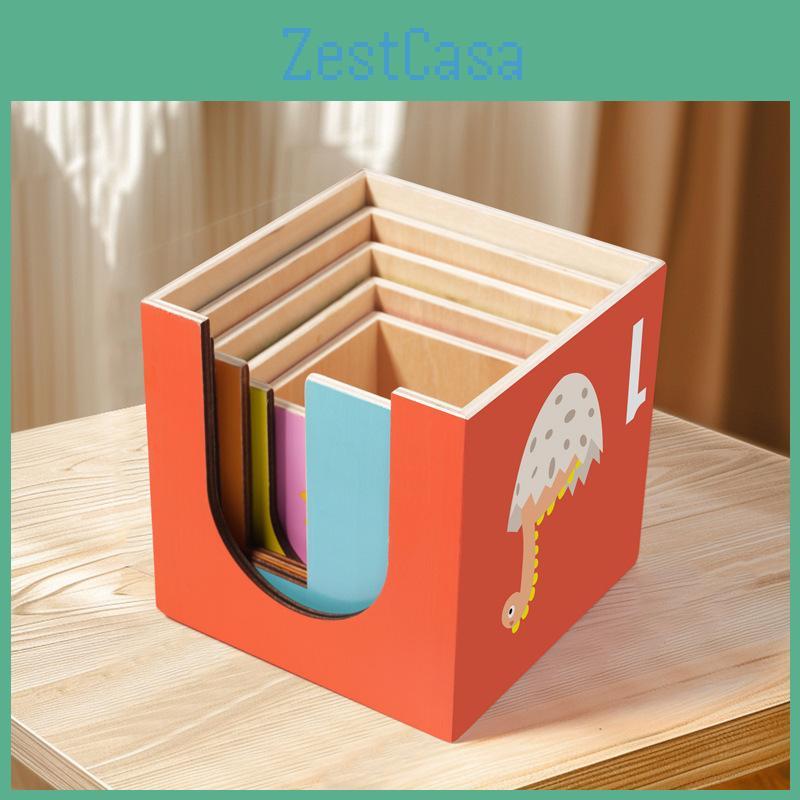 Geometric Wooden Puzzle Blocks For Kids With Cognitive Building Educational Toys