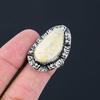 Fossil Coral Gemstone Promise Elegant Birthday Ring Jewelry 925 Sterling Silver