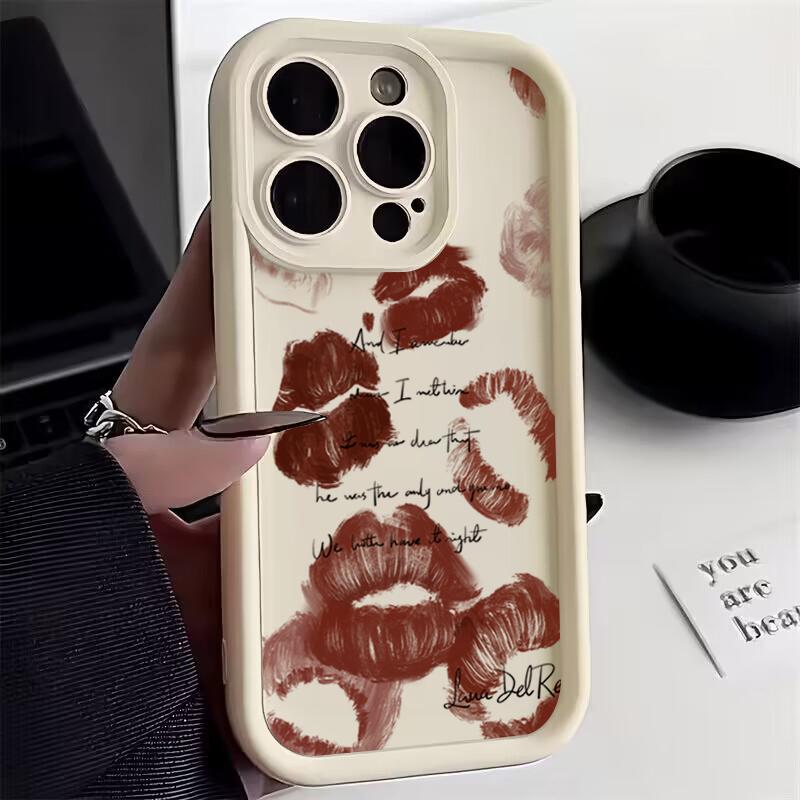 Case For Samsung S25 Ultra Case Galaxy A56 5G Case Sexy Girl Red Lips Case For S24 S23 FE S22 S21 Plus A36 A55 A34 A53 A52 Cover