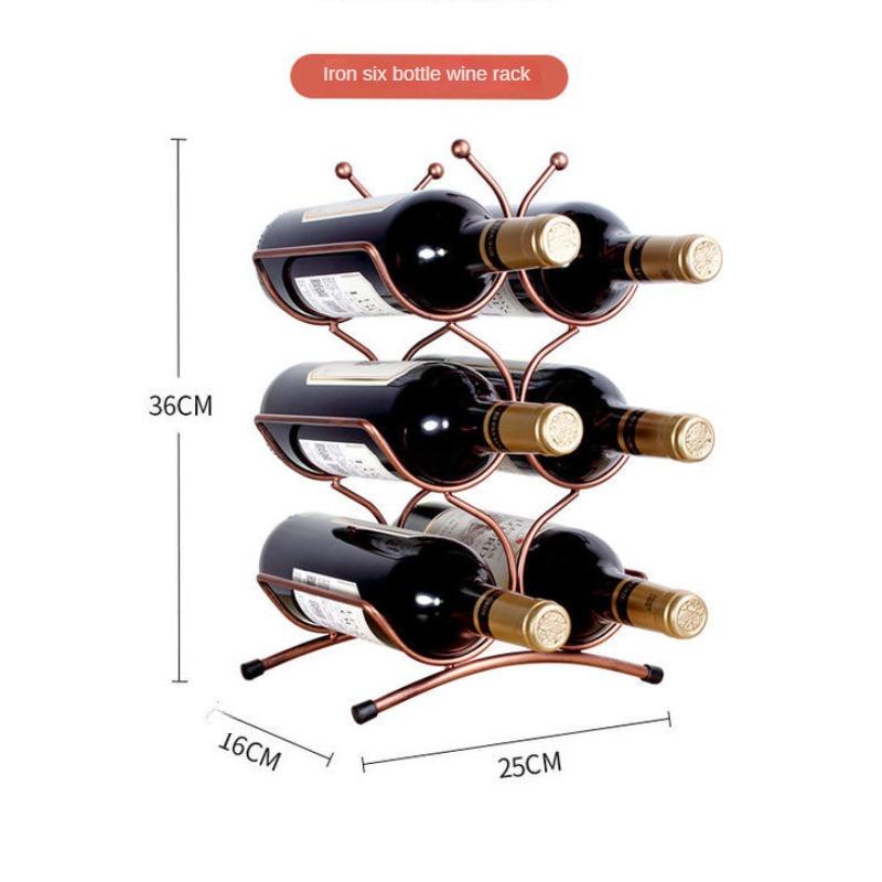 Creative Wine Rack Metal Ornaments Light Luxury Living Room Dining Table In Dining Room Wine Cupboard Home Decorations