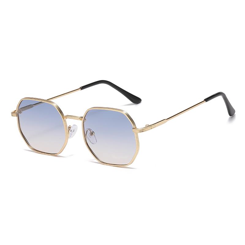 New Men'S And Women'S Metal Frame Fashionable Ultra Light Ins Plain Glasses Retro Artistic Beach Sunglasses 2400