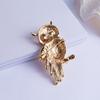 Temperament Full Rhinestone Owl Sitting On Branches Brooch For Women Men Trendy Lovely Flying Bird Owl Animal Pins Jewelry Gifts