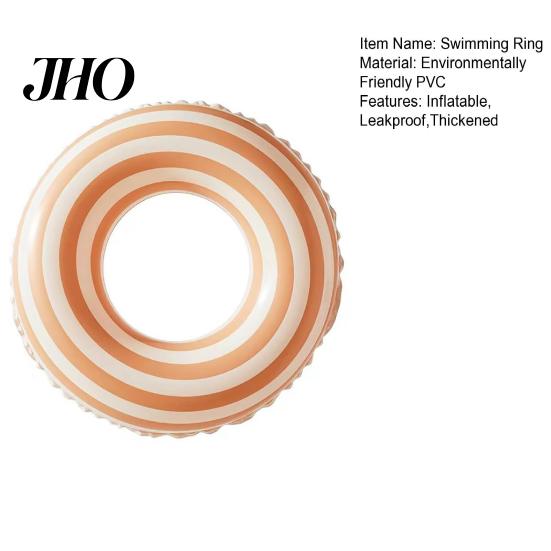 Inflatable Swim Ring Vintage Striped Swimming PVC Thickened Leakproof Men Women Buoyancy Aid Float Tube for Pool Beach Party