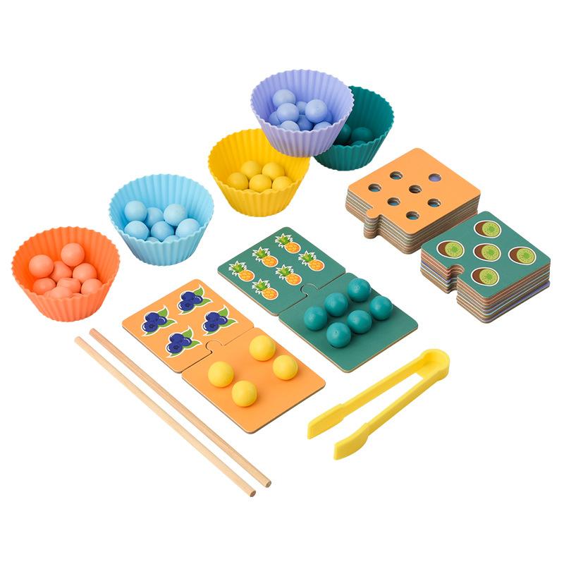 

Wooden Digital Fruit Clip Beads Calculation Game For Children Arithmetic Thinking Concentration Training Educational Toys