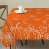 Fall Orange Pumpkins Rectangle Tablecloth Party Decor Autumn Harvest Waterproof Kitchen Tablecloth Thanksgiving Decorations