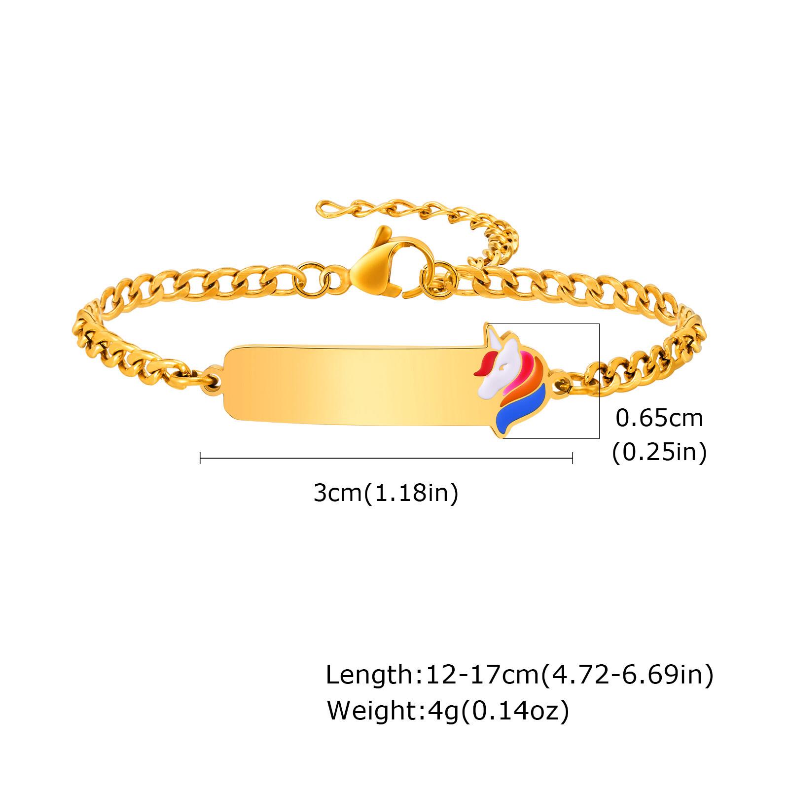 

Vnox Free Custom Name Bracelets For Little Girls, Stainless Steel Anti-allergy Baby Jewelry Daily Wear