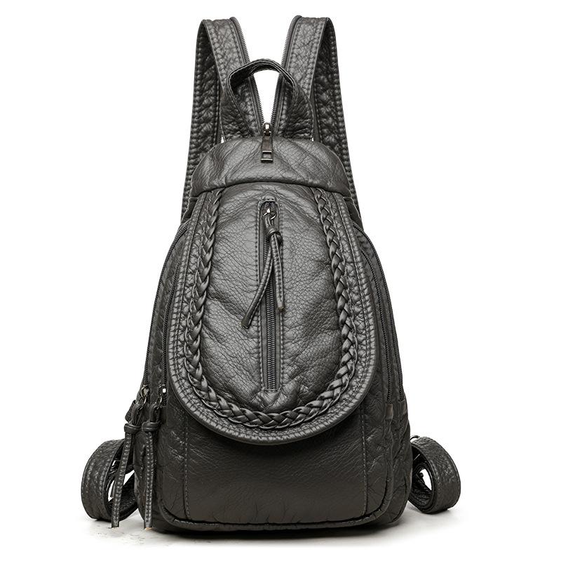 Mochila Minimalista Retro de Cuero Suave, Nueva Bolso de Mano para Viajes al Aire Libre, Bolso Cruzado Casual Multifuncional