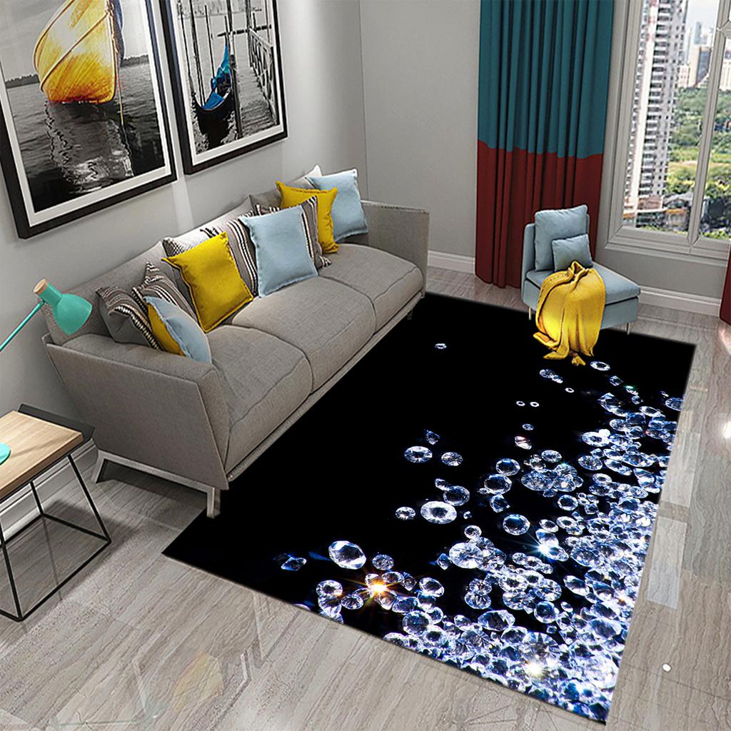 Living room balcony bedroom floor mat soft children's room rug casual rug bathroom non-slip rug sparkling diamond rug
