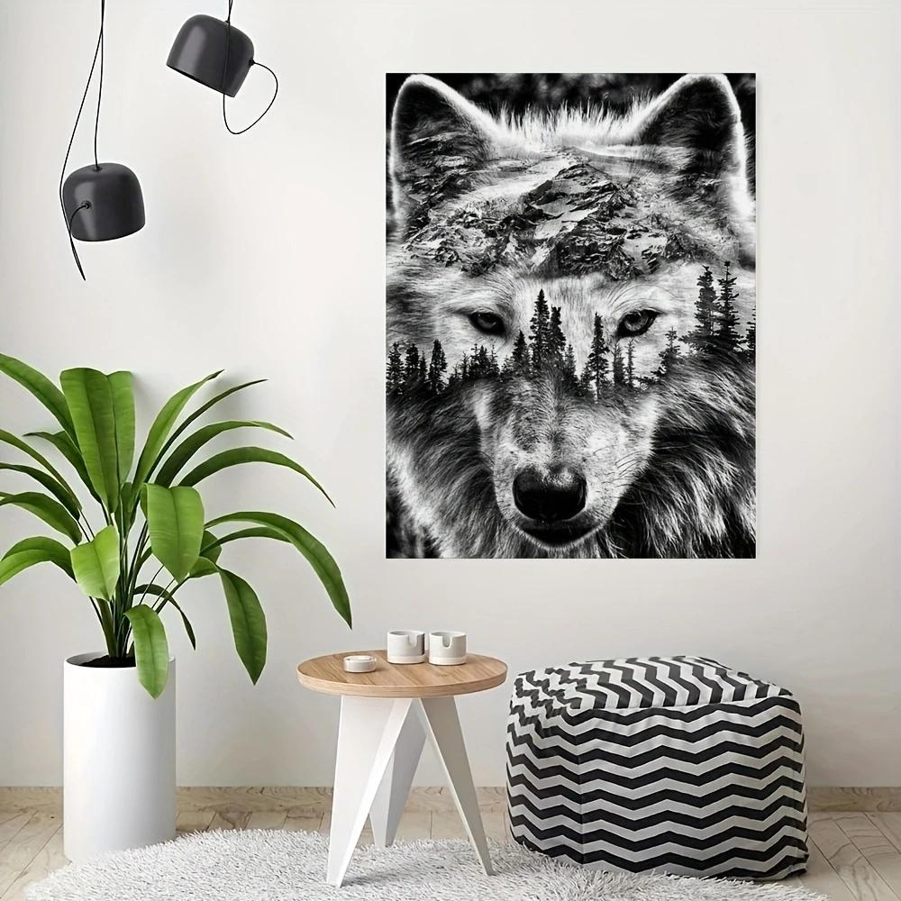 5D DIY Diamond Painting ,wolf,for Adult and Kids,Embroidery Kits,Full Rhinestones Diamond Painting, Handmade Home Decor Gifts