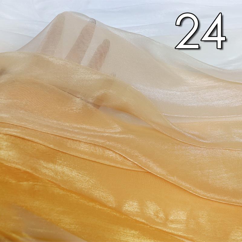 1/2/5 Meter 30D Rainbow Gradient Color Chiffon Fabric Organza Tulle Fabric For Diy Ancient Style Hanfu Silky Dress Stage Garment