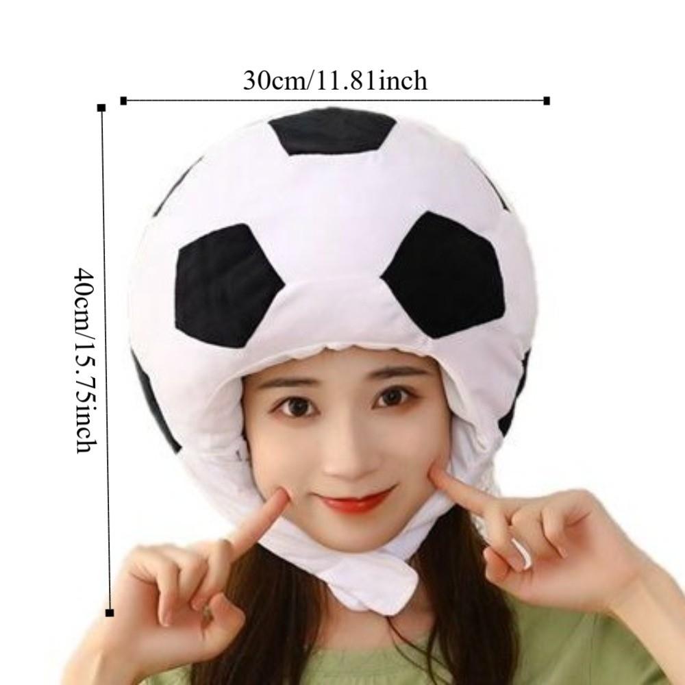 Novelty Cartoon Headgear Cap Funny Football Shape Hat Creative Plush Headgear  Cosplay Costume