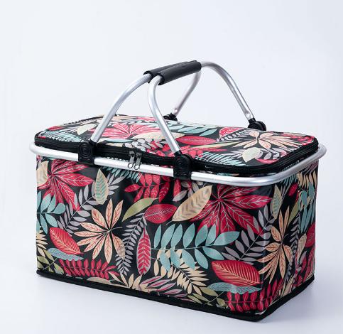 Large Capacity Insulated Picnic Basket - Portable, Foldable & Leak-Proof Aluminum Foil Bag for BBQs, Camping & Travel