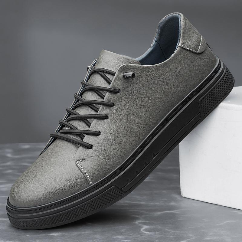 Men's Shoes 2026 Genuine Leather Designer Casual Shoes Italian Luxury Brand Comfy Sneakers Men Skateboard Shoes Tenis Masculino