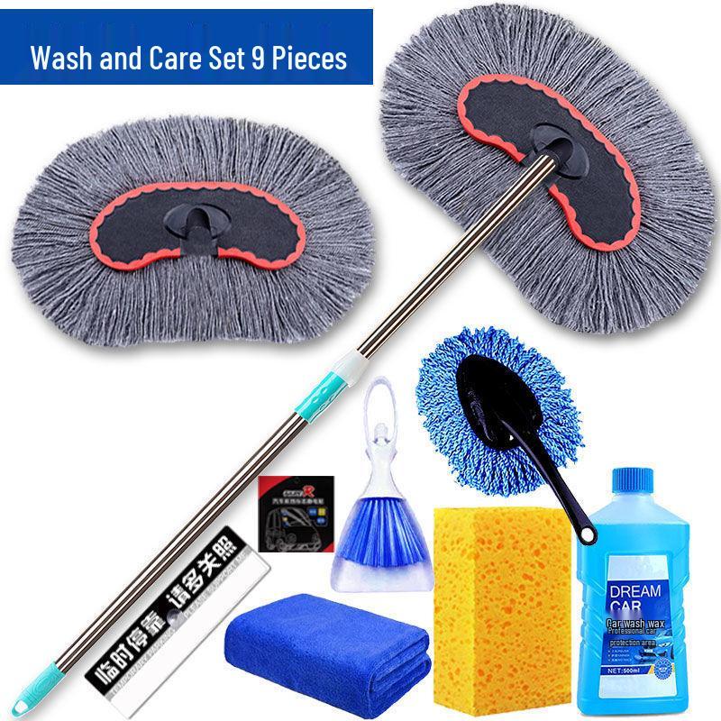 Telescopic Car Wash Mop with Long Handle - Car Cleaning Brush