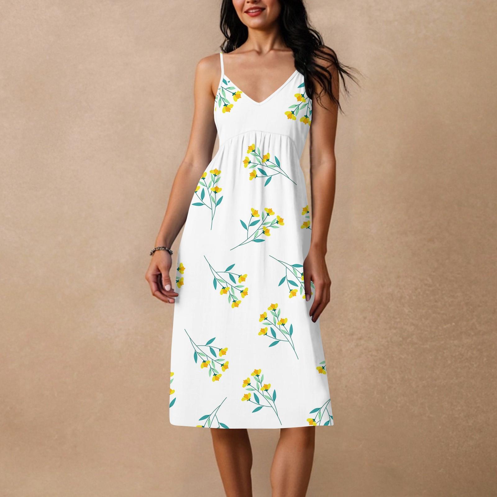 

Женское свободное повседневное пляжное праздничное платье-сарафан на тонких бретельках с открытой спиной и бантом L