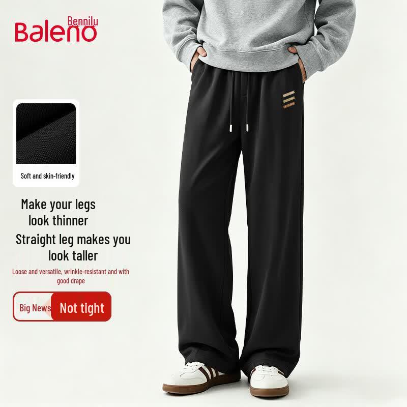 Baleno Men's Spring Autumn Casual Wide-Leg Pants