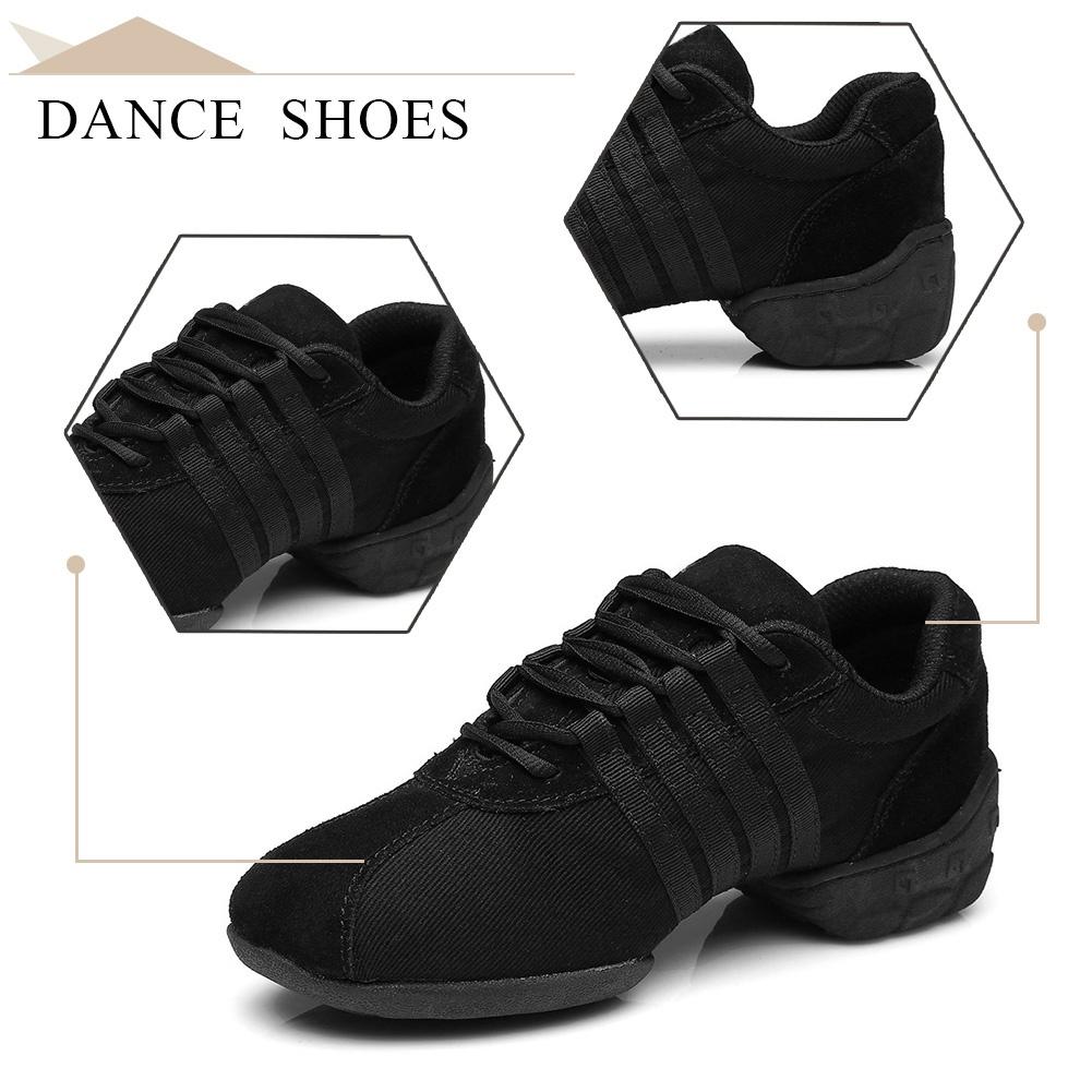 Size 34-41 Women Ladies Breath Fitness Dance Sneakers Ballet Jazz Modern Shoes Canvas Mesh Dance Sport Shoes