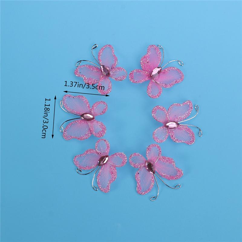 Butterflies Decorations For Tinsel Crafts Wire Butterfly Decor Butterfly Glitter Wedding Decorative Removable