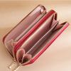IELGY Ladies Long Wallet Diamond Double Zipper Fashion All-Match Wallet