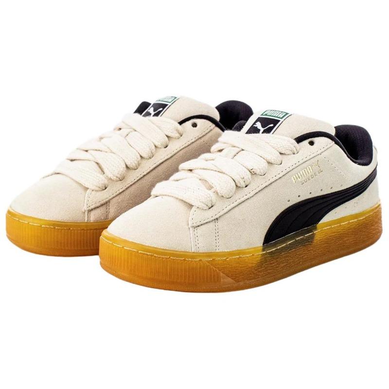 PUMA Suede XL Versatile Comfort Low Skate Shoes Unisex Beige Black 401348-02
