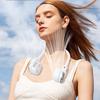 FloHua Bladeless Neck Fan, 3 Speeds, Portable Hanging Fan, Strong Wind, No Hair Twisting, Short Charge, Long Use - Compatible with Daily Activities,