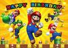 New Super Malos Bros Theme Birthday Backdrop For Children Happy Birthday Baby Shower Party Decor For Home Wall Banner Supplies