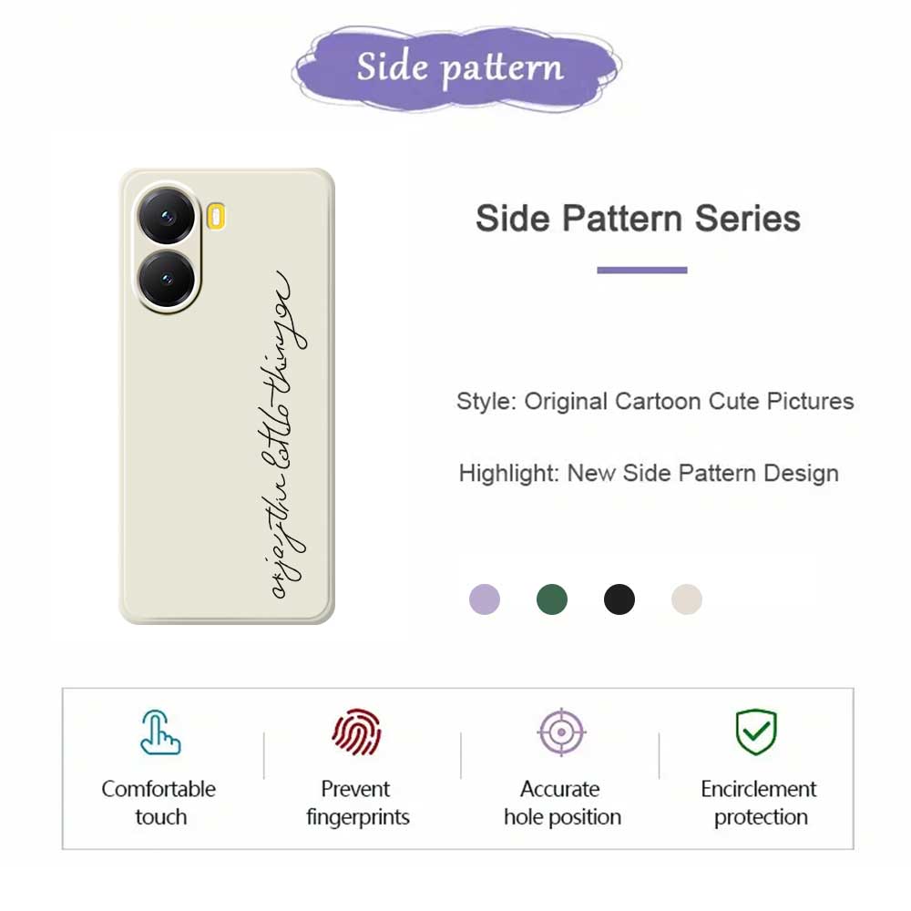 For Xiaomi Redmi Turbo 4 5G/Poco X7 Pro 5G Case WordArt Pattern Printing Straight Edge TPU Phone Back Cover