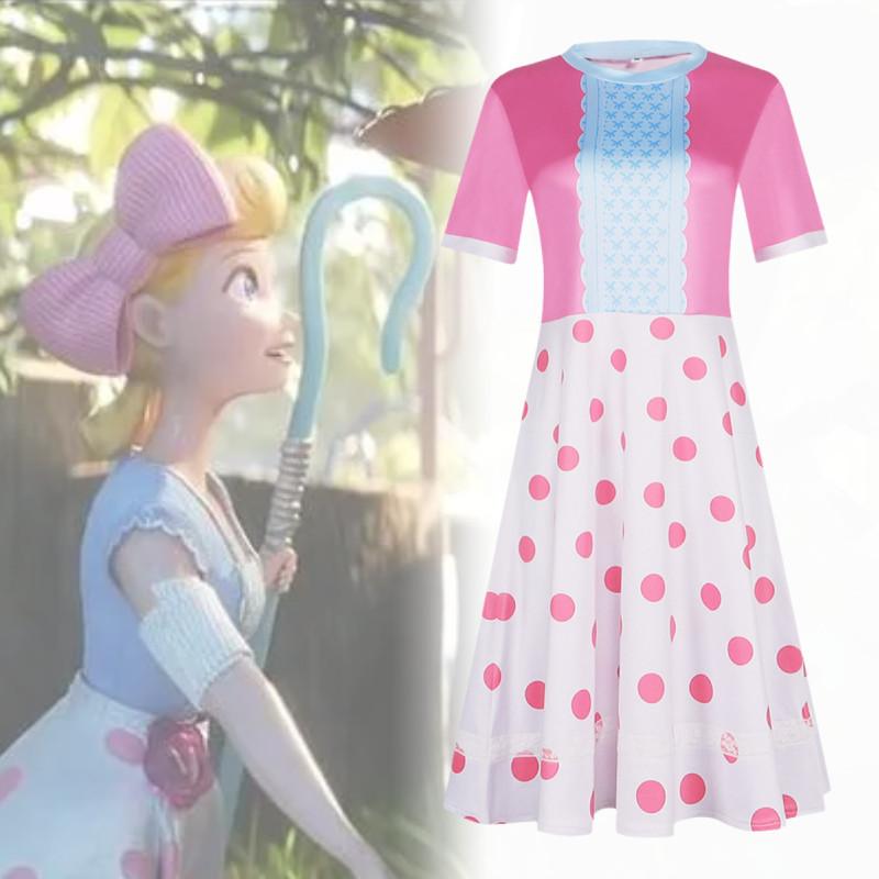 Toy Story Bo Peep Růžové Šaty Pro Halloween Cosplay Kostým