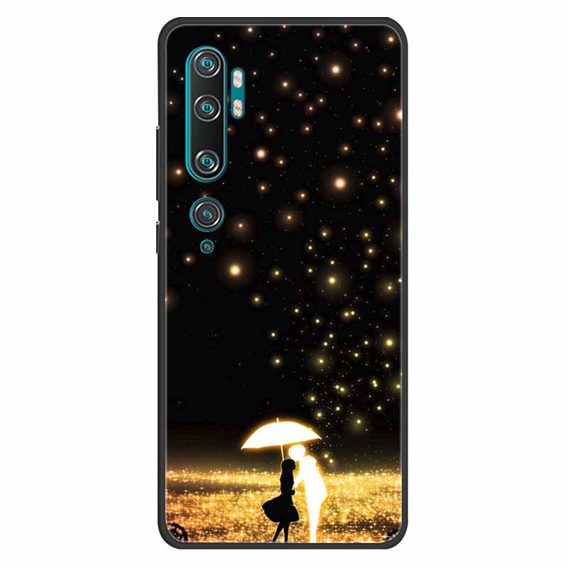 For Xiaomi Mi Note 10 Case Silicone Soft Owl Lion TPU Fashion Back Cover For Xiaomi Mi Note10 Cases Protective Printed Covers