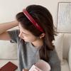 Vintage Red Headband Female Autumn Winter Leather Premium Headband High Cranial Crown Hair Accessories