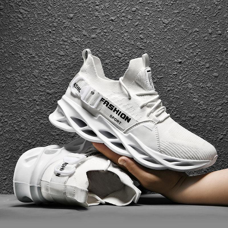 Fashion Running Male Sports Shoes Cushioned Insole Mesh Upper Men's Casual Sneakers On Sale Comfortable Shoe In Promotion Simple Size 9