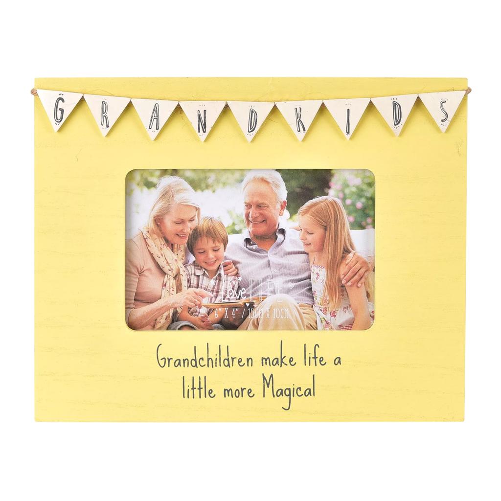 Celebrations Love Life Grandkids Bunting Photo Frame