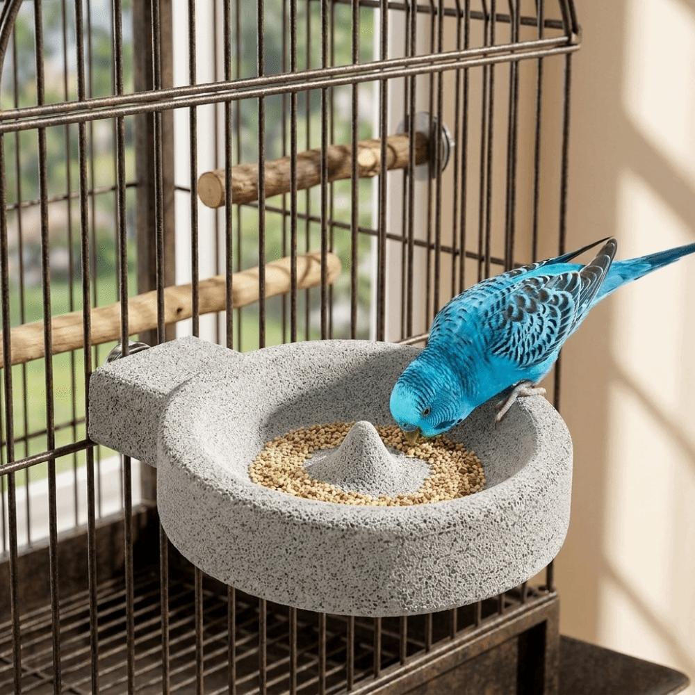 Wear-Resistant Parrot Paw Grinding Bowl Round Parrot Stone Bowl Bird Water Bowl Cage Accessories