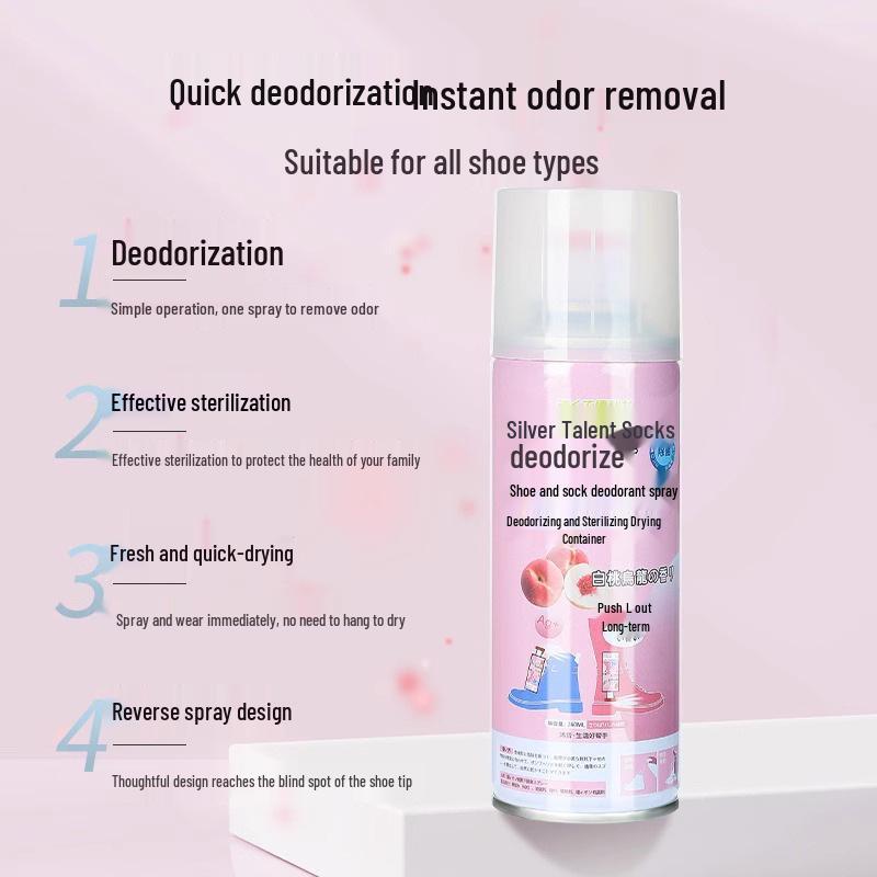 Deodorizační sprej na tenisky a boty: Eliminace zápachu, Antibakteriální, Sterilizace a Dezinfekce pro Boty a Ponožky