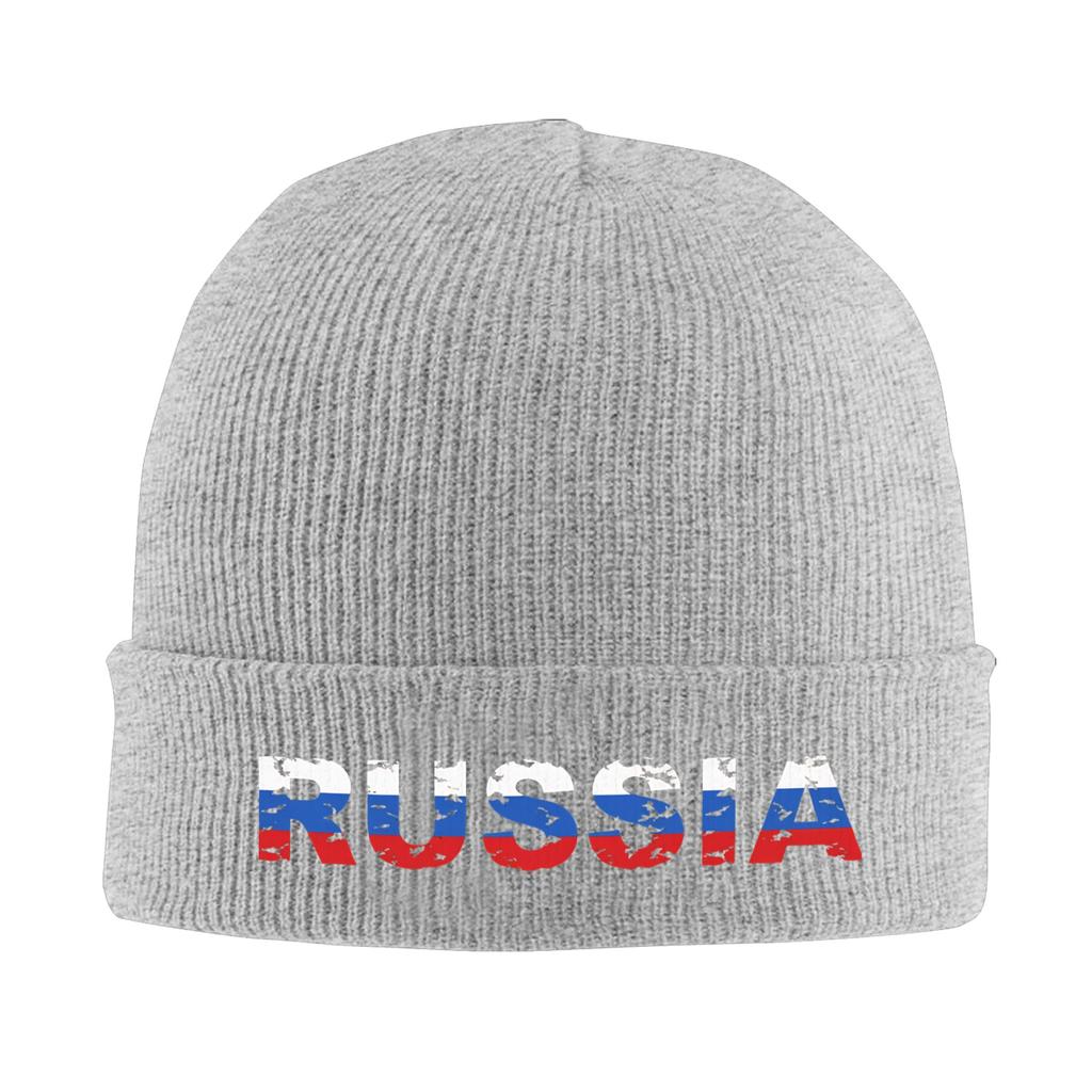 Russian Coat of Arms Knitted Hat Russia Emblem Street Caps Unisex Women Unisex Kpop Beanie Hats Winter Design Elastic Bonnet Hats