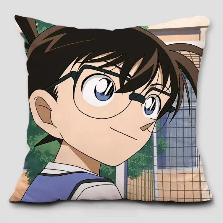 

Странный Грабитель Кид Конан Подушка Имя Детектив Конан Кудо Синичи Серый Принт Наволочка 45x45cm чёрный