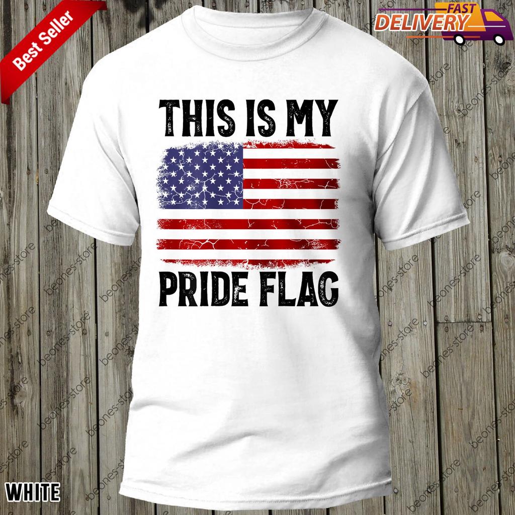 This Is My Pride Flag US Flag, 4th Of July Patriotic Gift For Men Women T-shirt