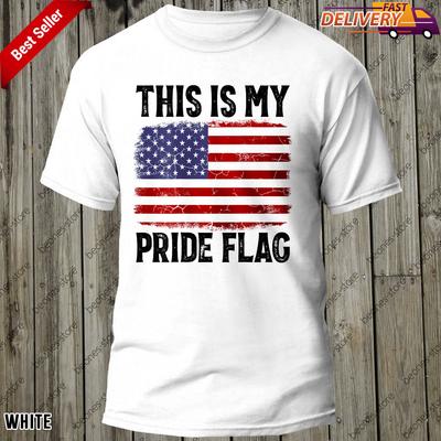 This Is My Pride Flag US Flag, 4th Of July Patriotic Gift For Men Women T-shirt