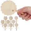 3 Sets Cartoon Wooden Rattle Baby Toys Wood Handcraft DIY Painting Early Education