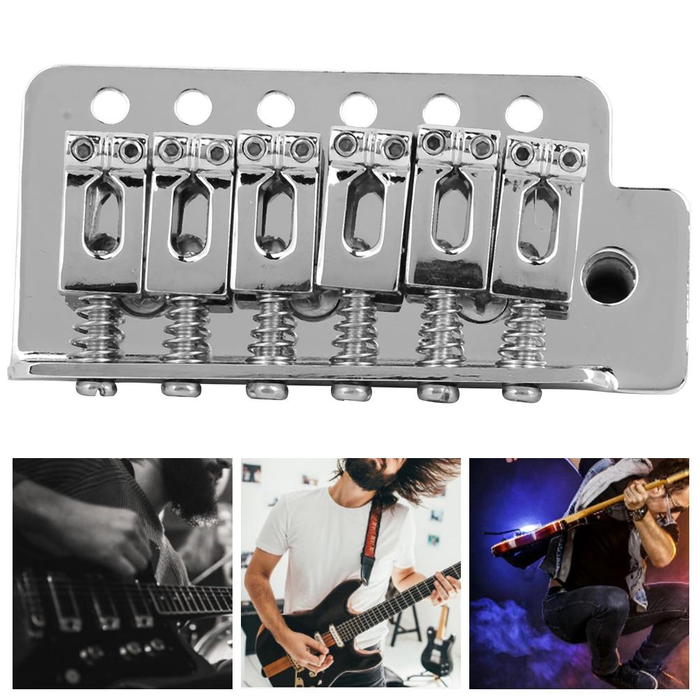 Electrical Guitar Tremolo Bridge for Stratocaster Style Guitar with Saddle(Silver)