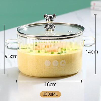ZISIZ Cute Bear Glass Pot Set