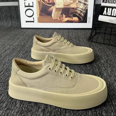 Fashion Breathable Casual Shoes Men's Lazy Loafers Shoes Canvas Thick Bottom Rubber Shoes for Men 2024 New Versatile Sneakers Zapatillas