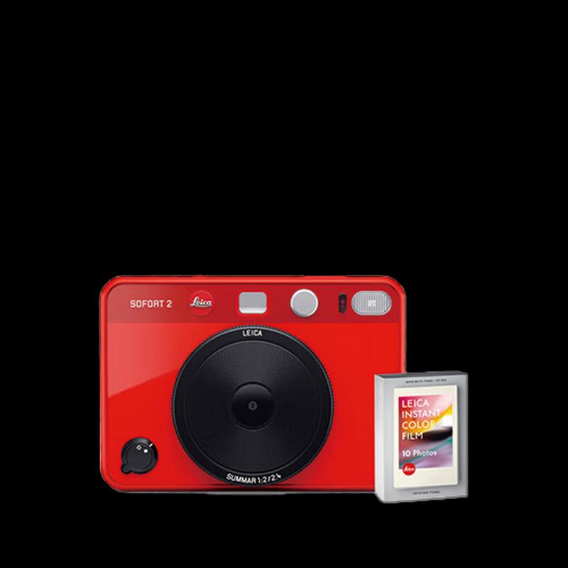 

Leica SOFORT 2 Червона миттєва камера з набором плівок, штекер CN (адаптер в комплекті)