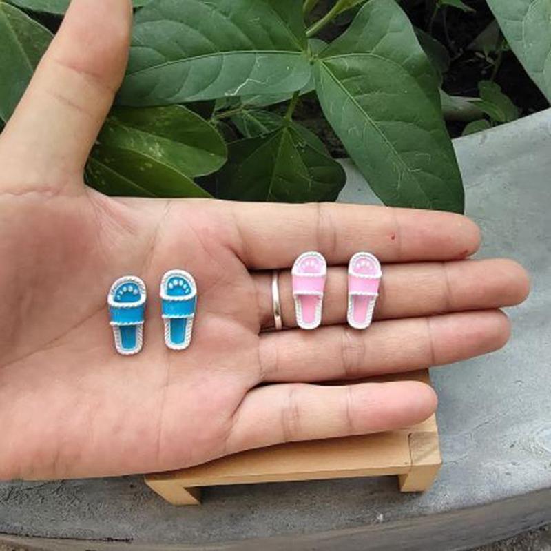1/12 Scale Dollhouse Miniature Mini Slipper For Doll Shoes Accessories