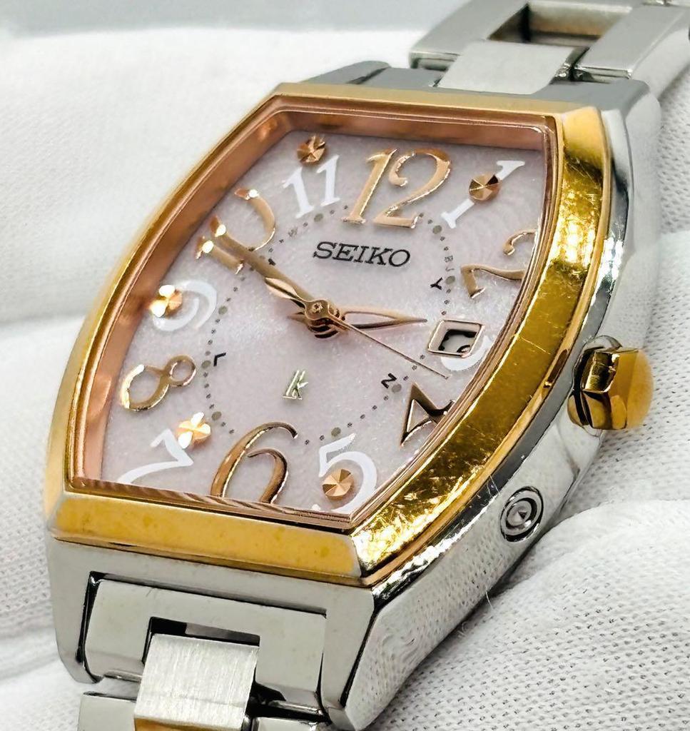 [USED] Seiko Lukia 1B22-0BB0 Pink Wristwatch in good working condition