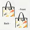 Cute Bird Pattern Portable Tote Bag Casual Daily Large Capacity Handbag for Shopping Travel Commute