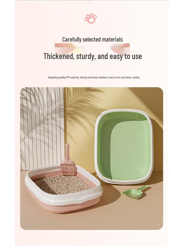 Extra Large Anti-Splash Cat Litter Box with Deodorizer